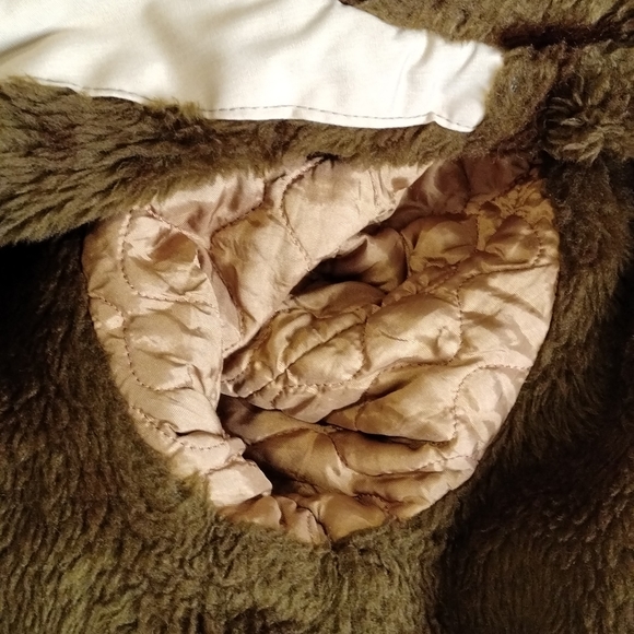 Montgomery Ward women's jacket zip up faux fur sherpa lined brown size Medium - Picture 10 of 16